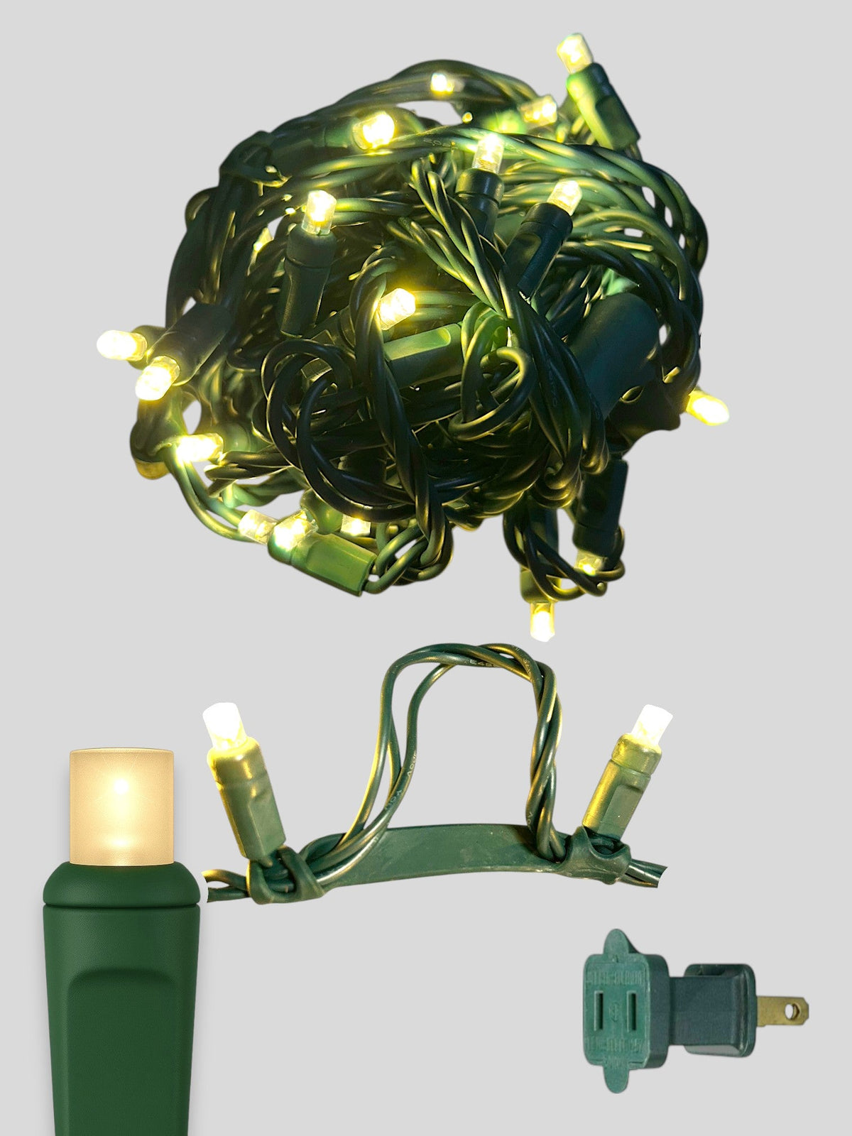 50L 6" Spacing Concave LED Mini Christmas Light (Ball)