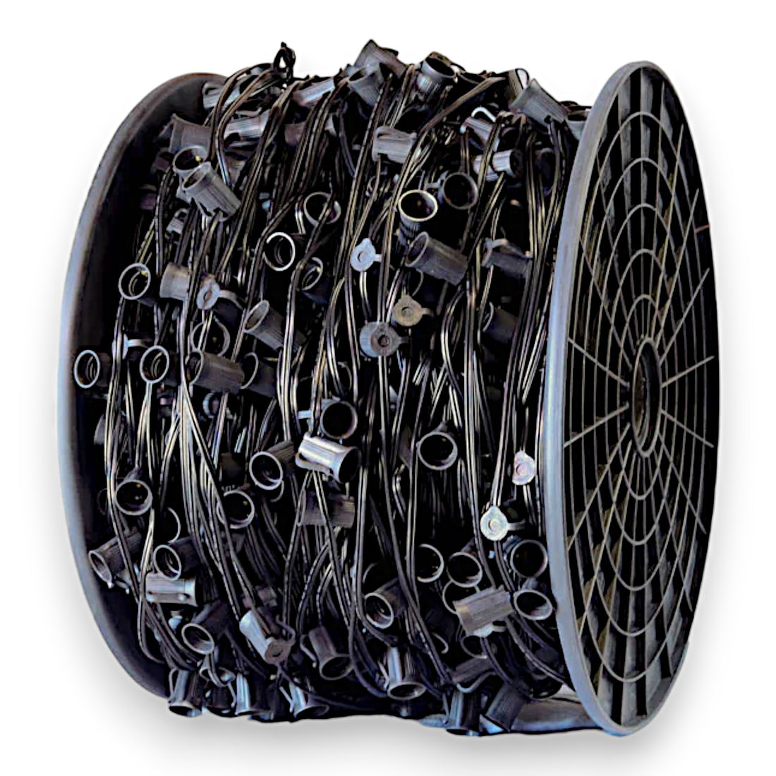 C9 Socket Stringer Lighting Set – 1000' Bulk Spool (6"–48" Spacing) for Professional Installations