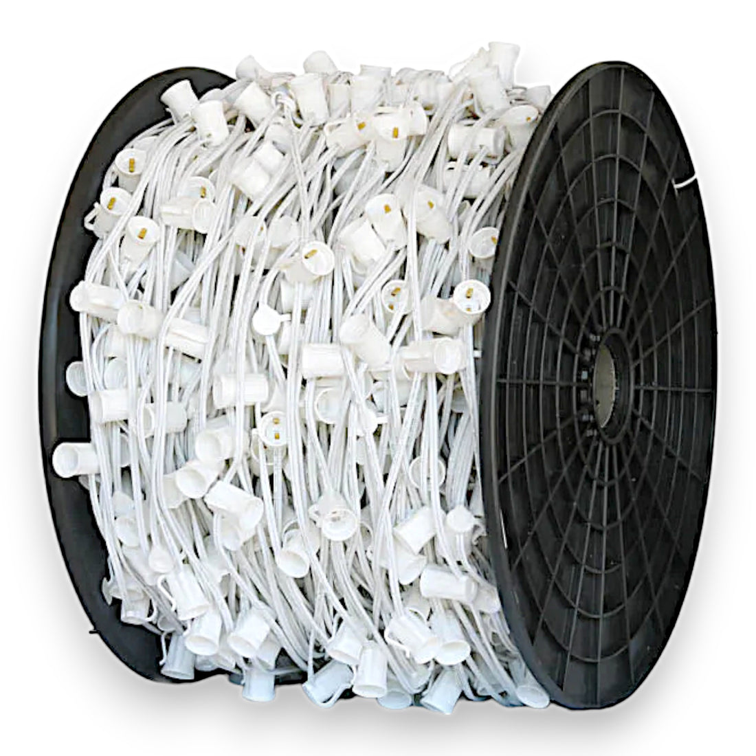 C9 Socket Stringer Lighting Set – 1000' Bulk Spool (6"–48" Spacing) for Professional Installations
