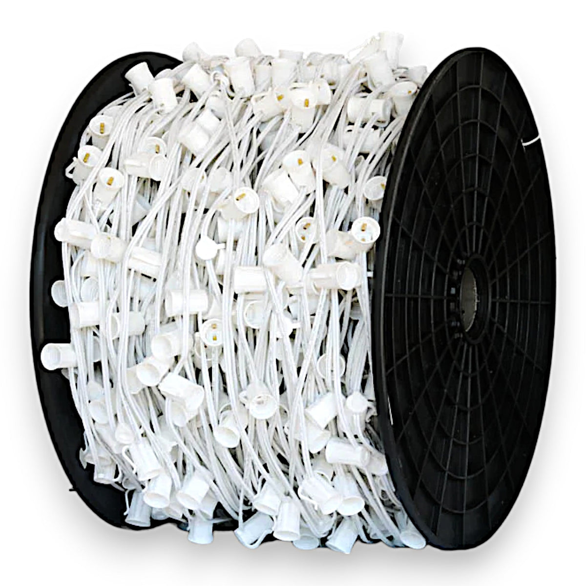 C9 Socket Stringer Lighting Set – 1000' Bulk Spool (6"–48" Spacing) for Professional Installations
