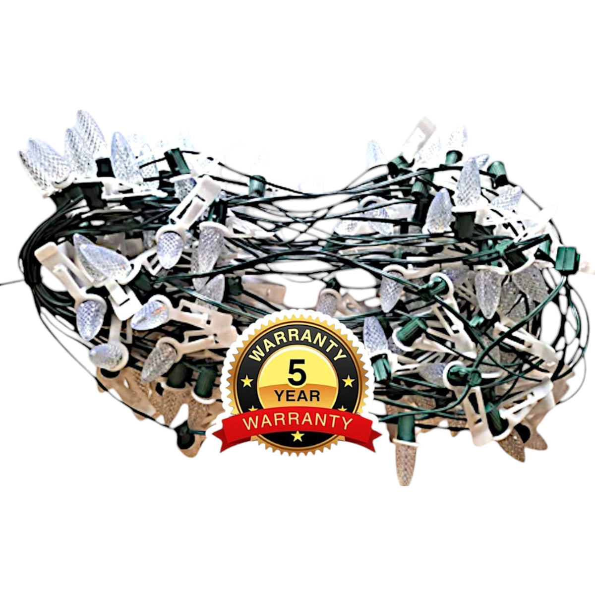 C9 Commercial Elite SMD Pre-Bulbed and Pre-Clipped Christmas Lights