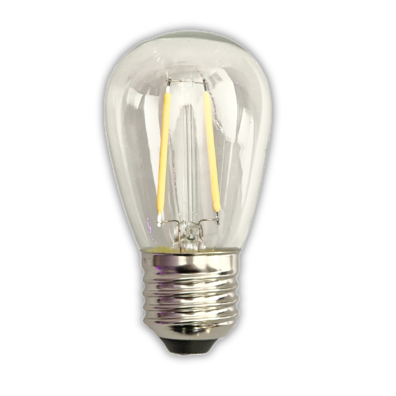 Glass S14 Vintage Warm White LED Patio Bulb E26 Base