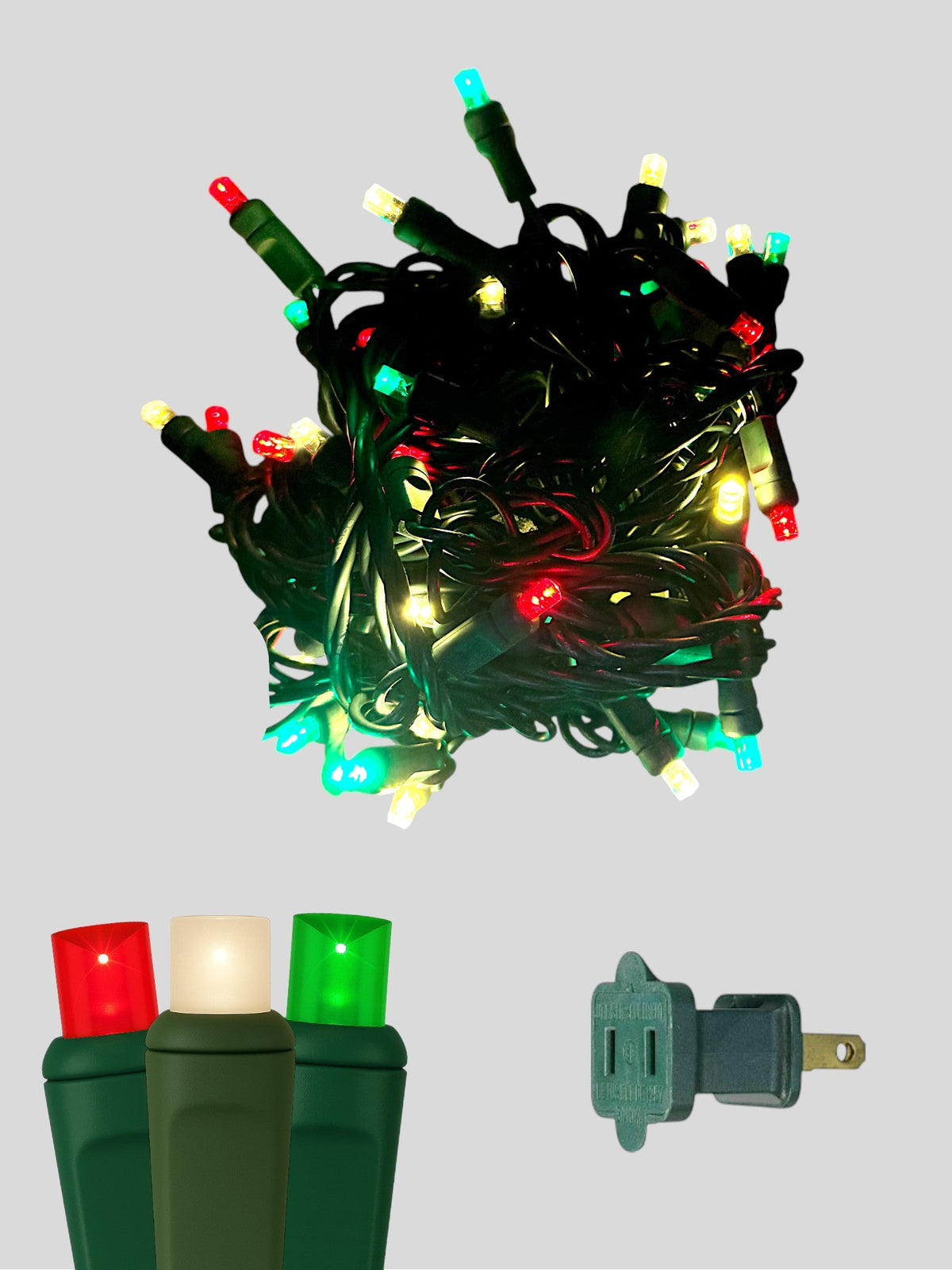 50L 6" Spacing Concave LED Mini Christmas Light (Ball)
