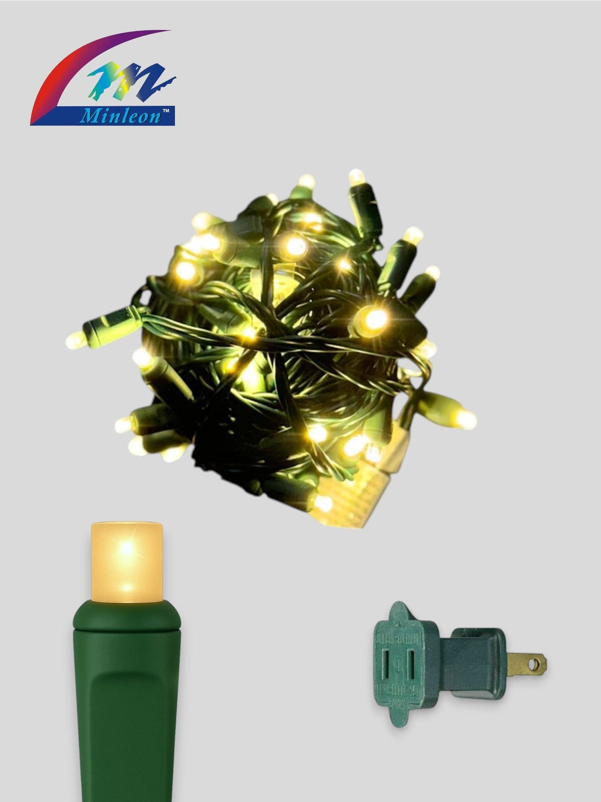 Minleon 50L 6&quot; Spacing Concave LED Mini Lights(Ball)