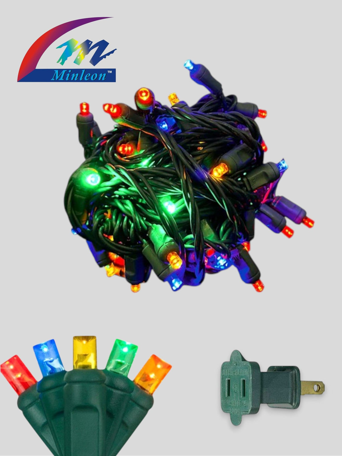 Minleon 50L 6" Spacing Concave LED Mini Lights (Ball)