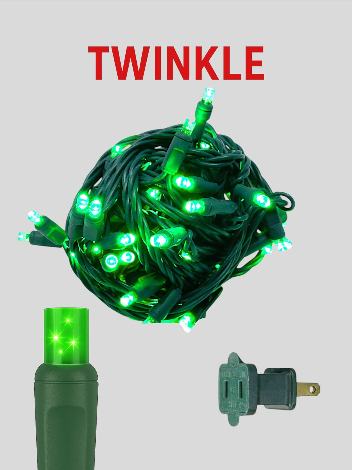 50L 6" Concave Twinkle Mini Christmas Lights