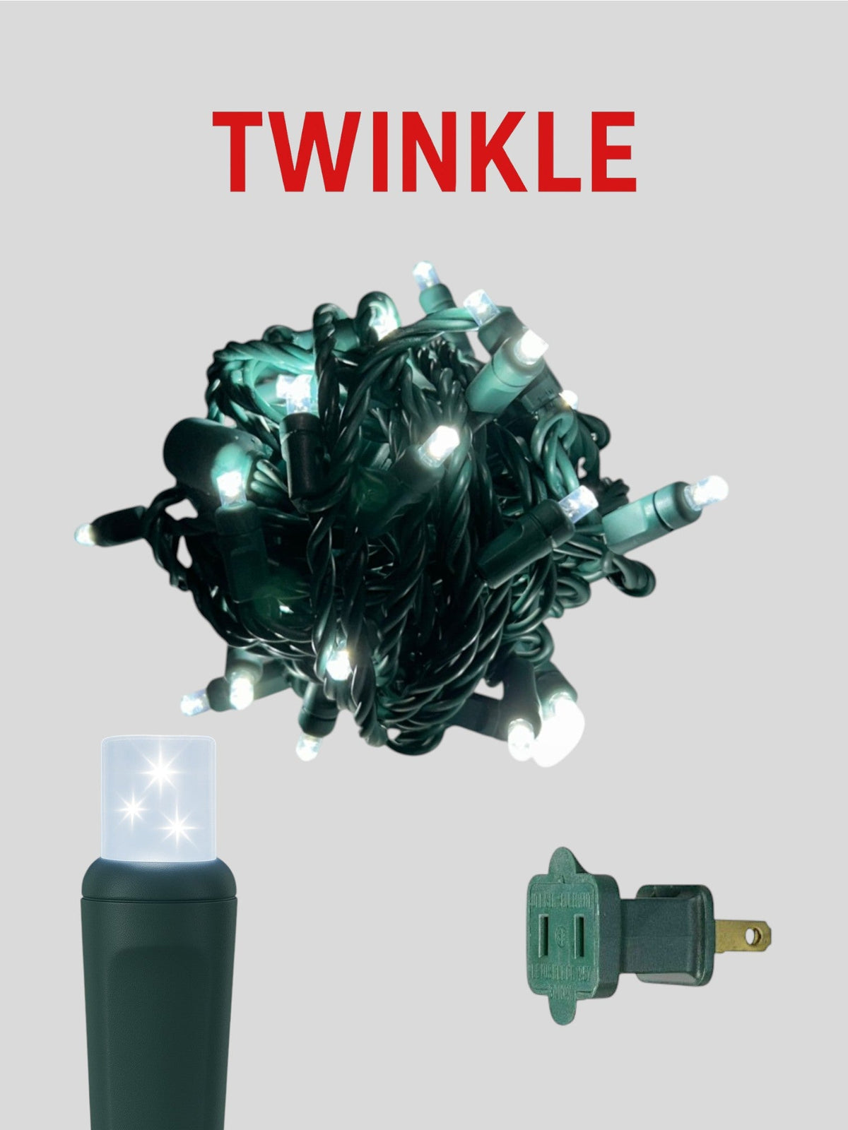 50L 6" Concave Twinkle Mini Christmas Lights