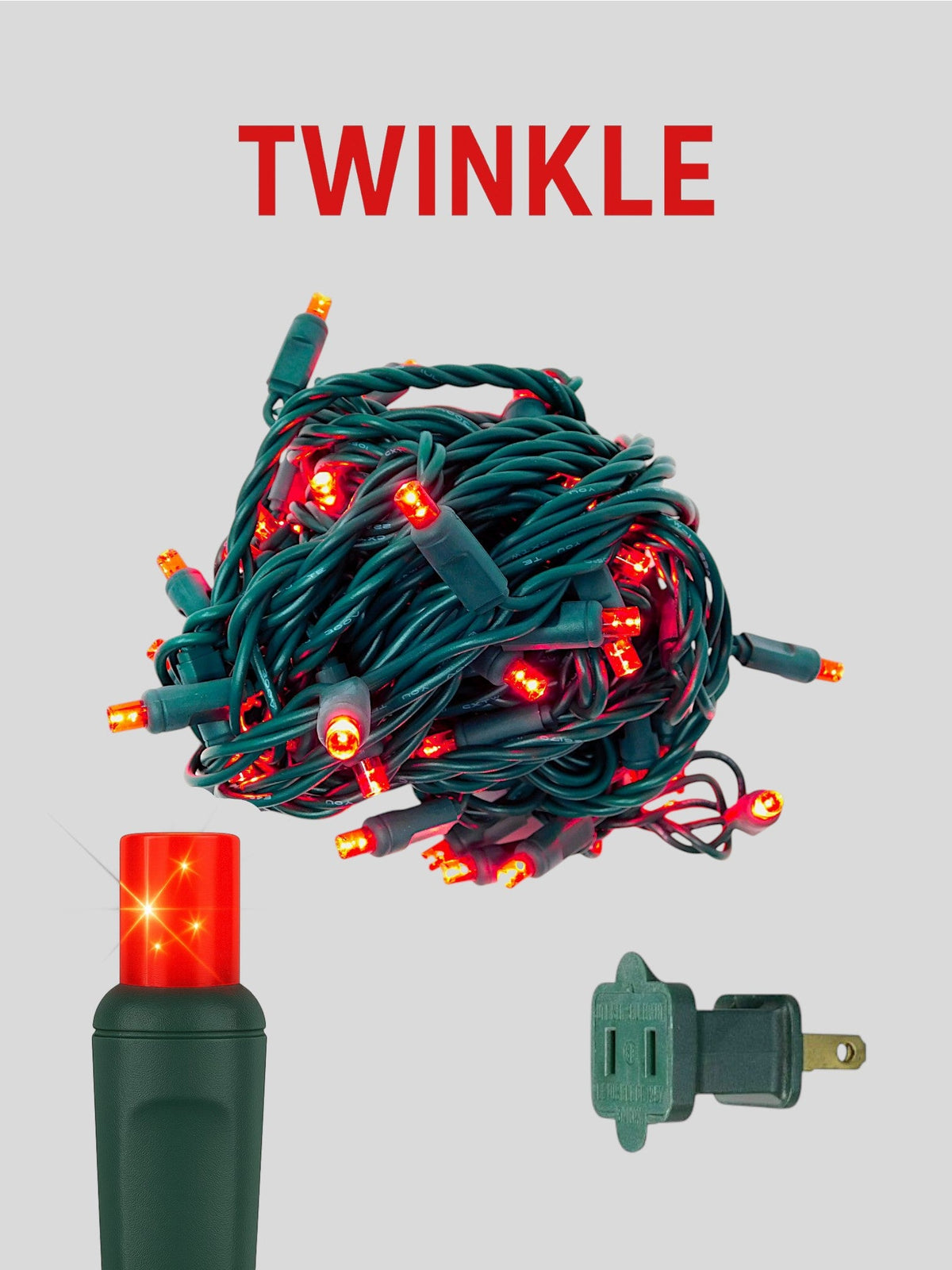 50L 6" Concave Twinkle Mini Christmas Lights